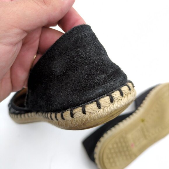 Miz Mooz Celestine Black‎ Woven Leather Espadrilles Flats Sz 40 Boho Made Spain - Picture 7 of 8